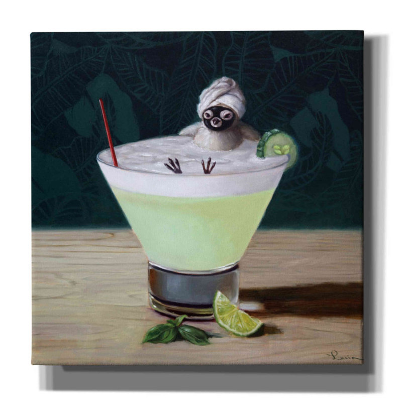 «Day Off» par Lucia Heffernan, reproduction sur toile tendue, H 12 po x l 12 po x P 0,75 po