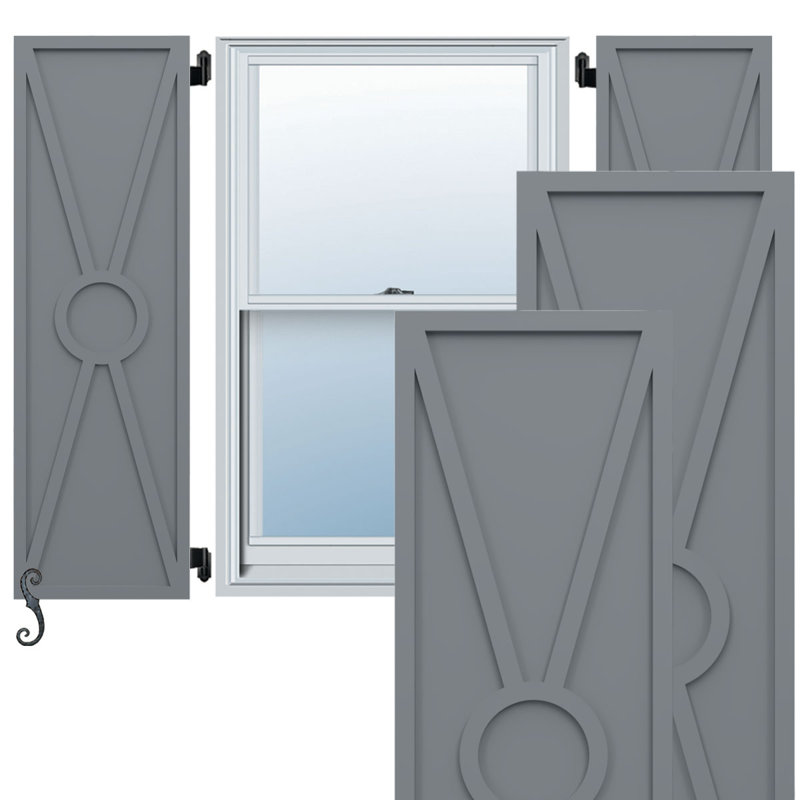 Volets de style moderne EnduraCore Composite Santa Fe, L 12 po, H 35 po, Déferlement de l'océan