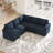 Aubade Storage L-Shaped Modular Sofa Set With Pull-Out Sofa Bed-2120586627