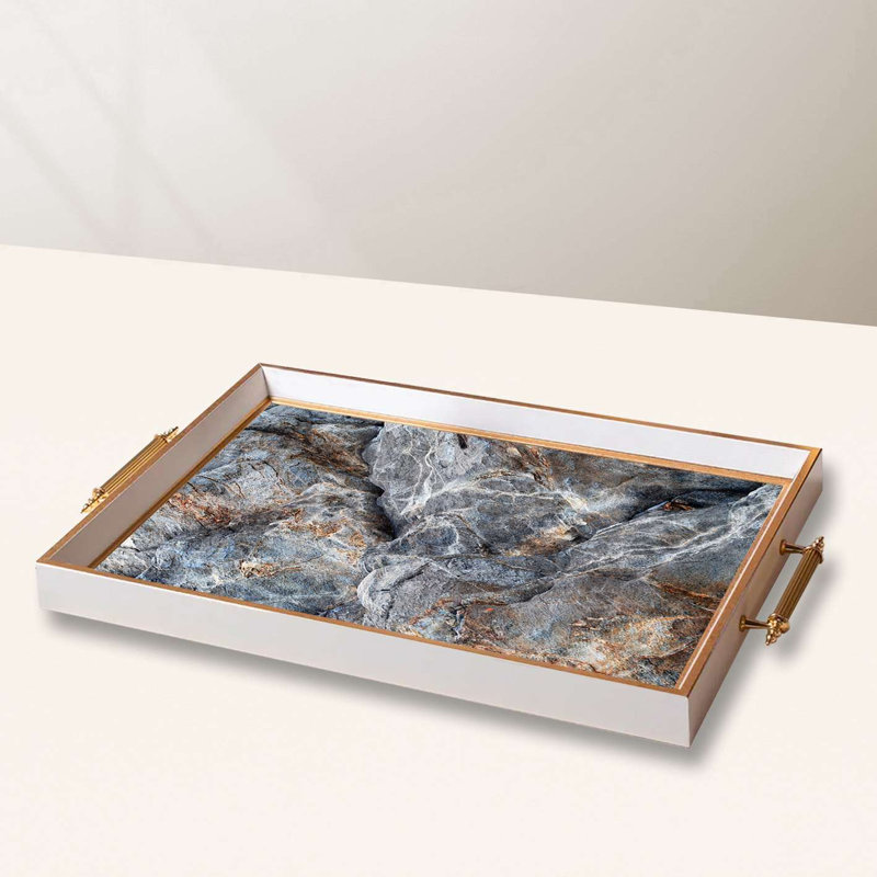 Elegant Glass Serving Tray, 19.7 x 11.4 x 1.4 inches | 100% High-Quality Glass | Perfect for Entertaining & Serving | Stylish and Functional Design for Home & Parties | Durable and Easy to Clean