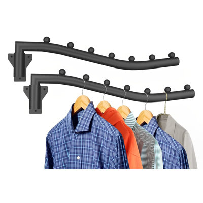 Portemanteau pliant avec support pour bras pivotant et support à vêtements pour suspendre les vêtements