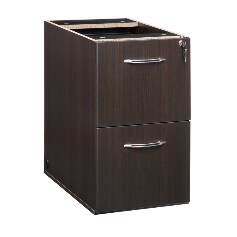 Aberdeen 27.5 H x 15.25 W Desk File Pedestal, Mocha, 27.5'' H x 15.25'' W x 20'' D
