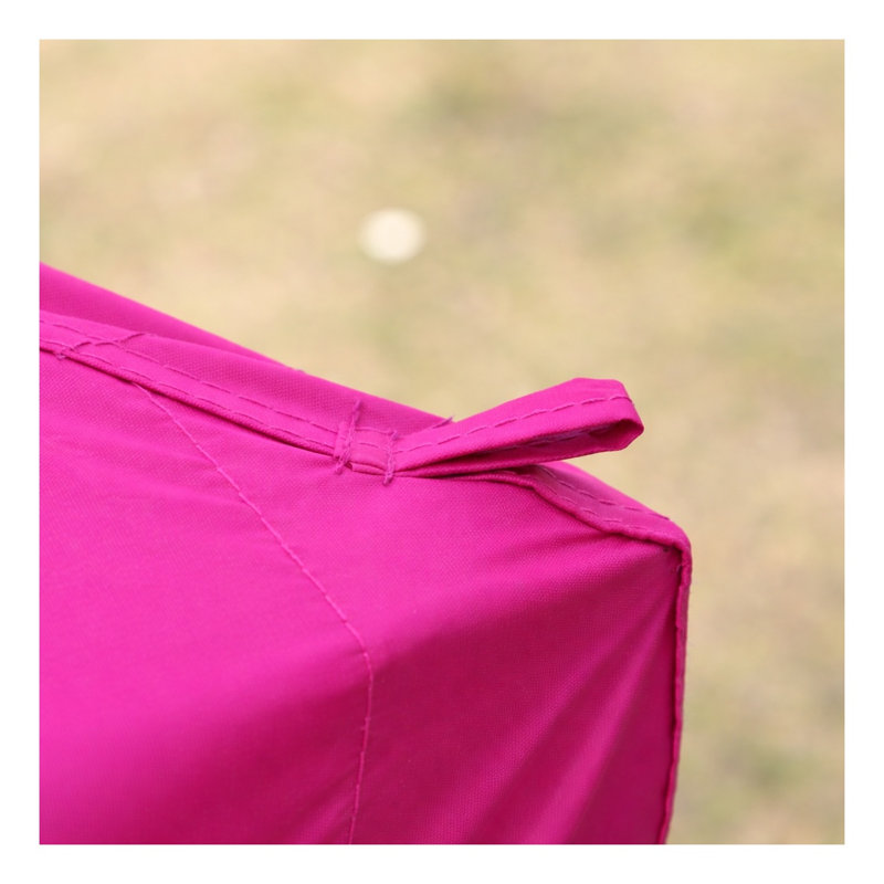 Tente 10 x 10 po avec auvent et parois latérales amovibles, abri de fête d'extérieur magenta avec fenêtres