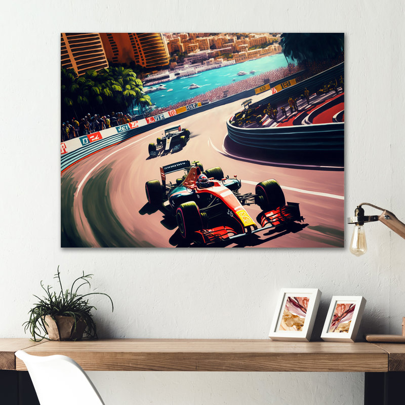 Formule de course automobile IV - reproduction sur toile tendue