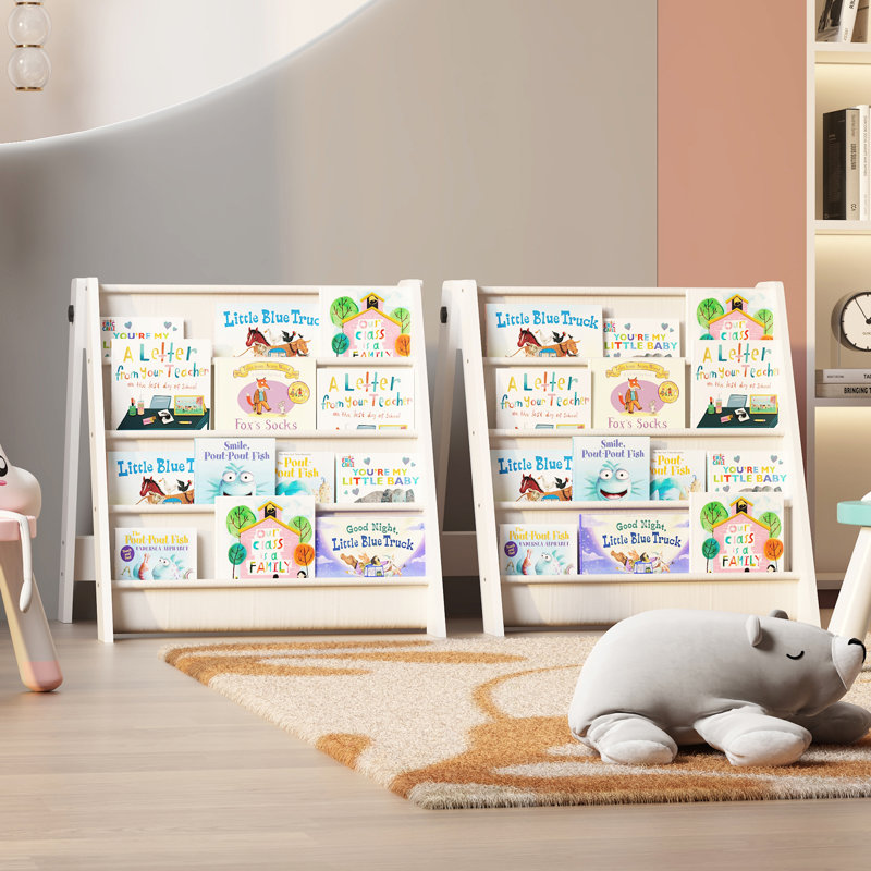 Pridgen 58.4cm H x 58.4cm W Standard Bookcase, (4 shelves) 58.4cm H x 58.4cm W x 53.3cm D, White