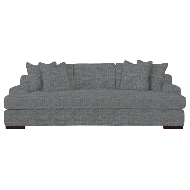 Andie 95'' Recessed Arm Sofa, Dark Grey Chenille 5533-011, Mocha