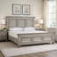 Henry Bed, Plank-Style Headboard, Crown Moldings, Wood-122772624-122772622