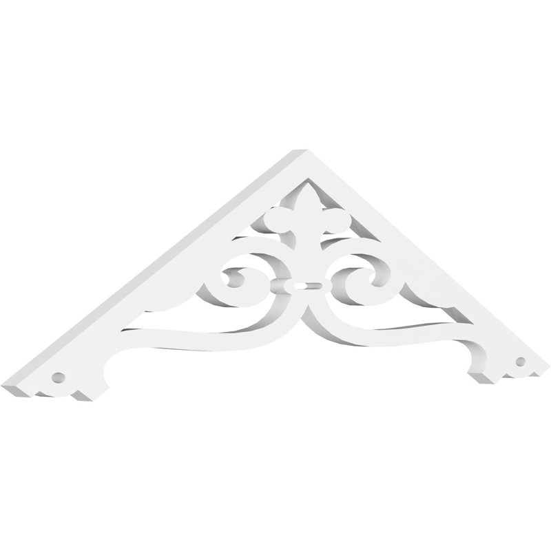 Pignon en PVC de qualité architecturale Finley, H 10,5 po x l 36 po x P 1 po, 7 / 12