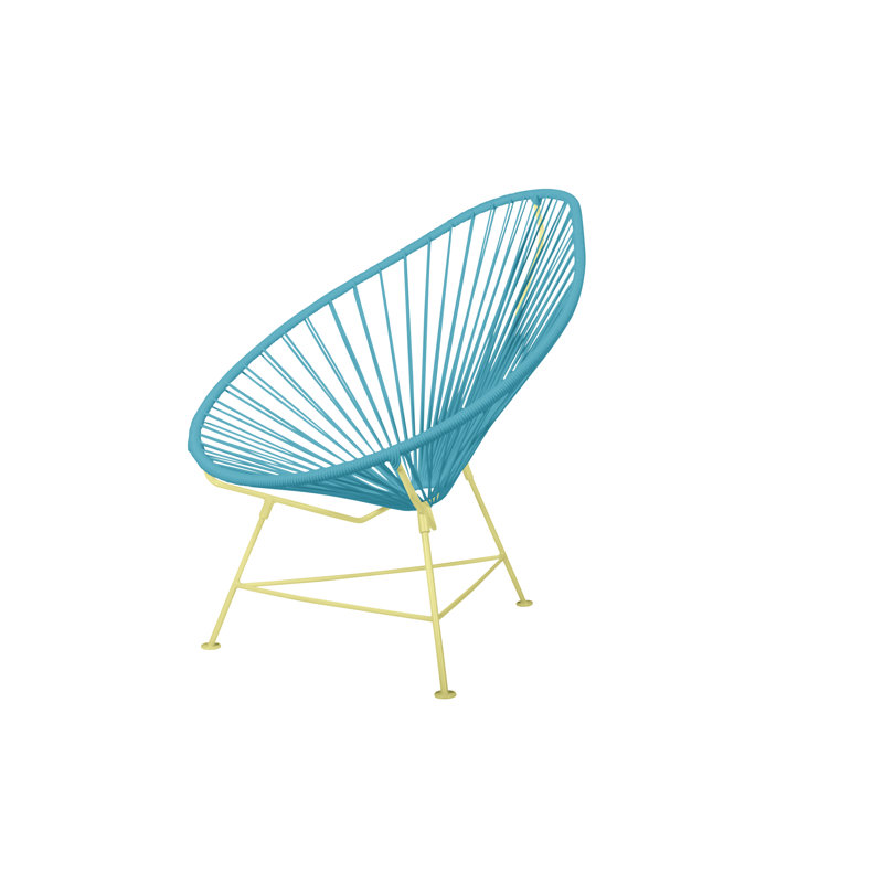 Outdoor Lounge Chair, Blue/Yellow