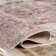 Traditional Medallion Distressed Performance Red Rug