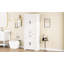 Armoire de rangement blanche à plusieurs compartiments, porte de tablette intégrée avec 2 tiroirs et couche réglable-466598437