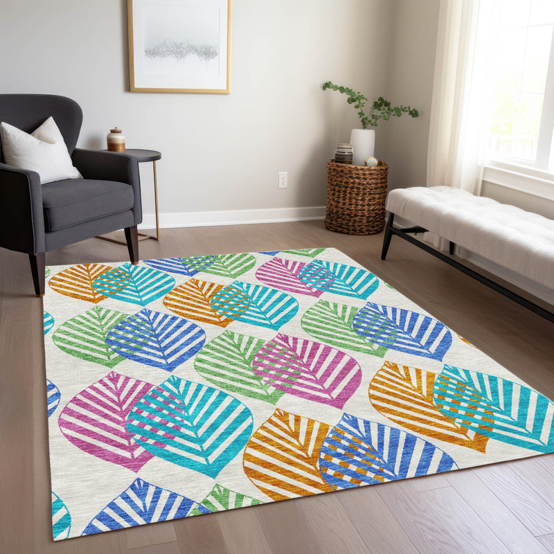 Tapis d'intérieur / extérieur antidérapant Neysa, Rectangle 3' x 5'