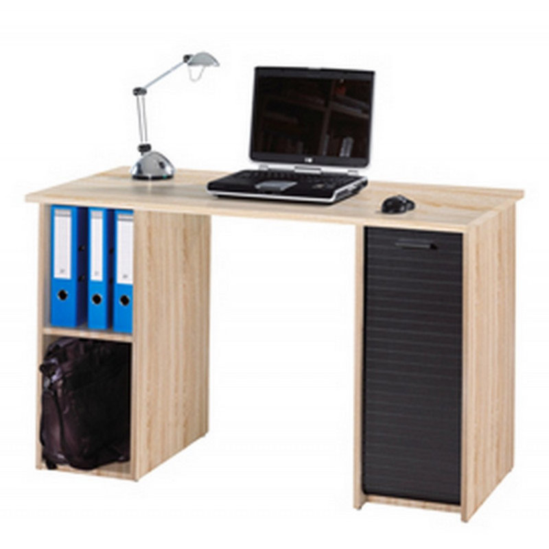 Perea 130cm W Rectangular Computer Desk with Cabinet