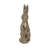 17.5” Tall Terracotta Rabbit Figurine with Textured Bronze Finish, Farmhouse Accent Sculpture