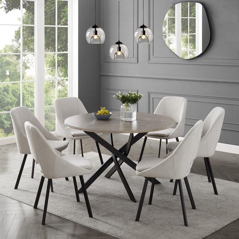Copemish 6 - Person Dining Set, Ivory
