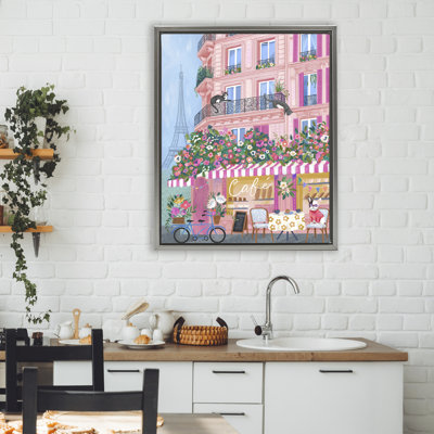 Cadre flottant Cats on Cafe, design par Arrolynn Weiderhold