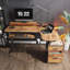 Adjustable L-Shaped Metal Base Standing Desk-1447367519-1447367505