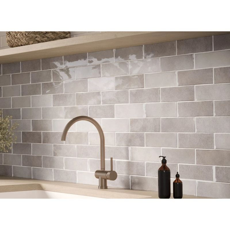 Lauderdale Lake Grain 3x10 Glossy, Grey