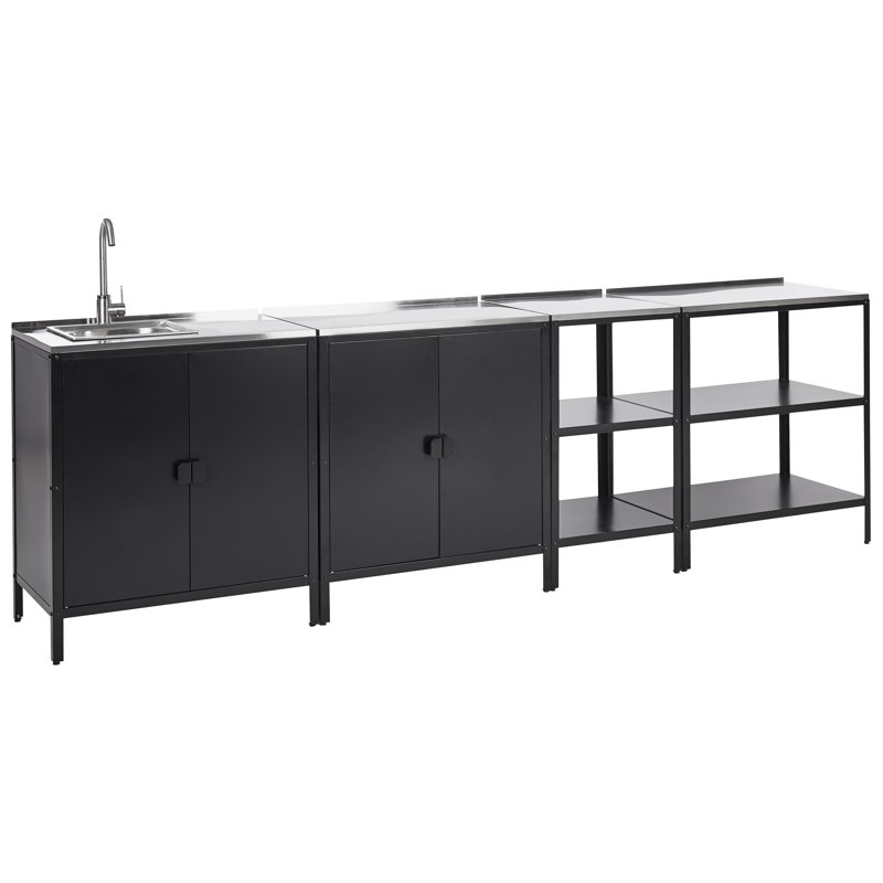Beliani 290cm 4 Modular Outdoor Kitchen