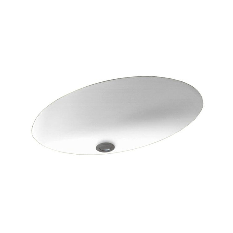 Swan 16'' Swanstone Oval Bathroom Sink with Overflow