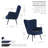 Azzahra Fabric Wingback Accent Chair with Steel Legs-489264293