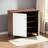 Diora White & Brown Four-Shelf With 2-Door Shoe Storage Cabinet, 27.83" H X 29.34" W X 14.27" D