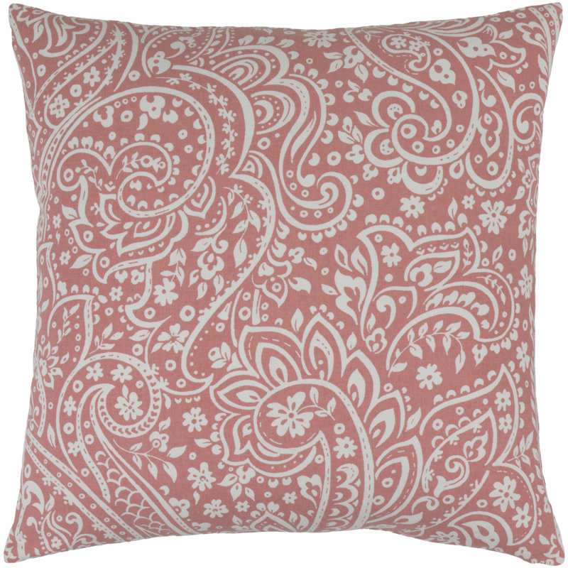 Somerset Square Cotton Pillow Cover, Sea Foam/Ivory, 20" H x 20" W, Polyester/Polyfill