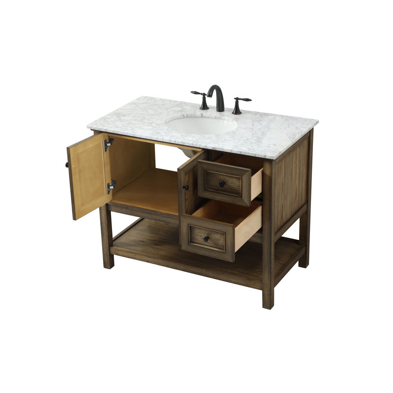 Ensemble de meuble-lavabo simple 42 po Narron, Bois flottant