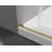 56-60'' - W x 76'' H Single Sliding Shower Door with Nano Coating Easy-clean Stainless Steel Frameless Shower door Gold-101686081