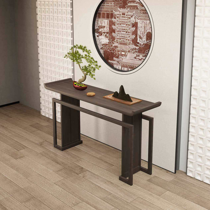 Console de style chinois rétro, H 33,9 po x l 70,9 po x P 14,2 po