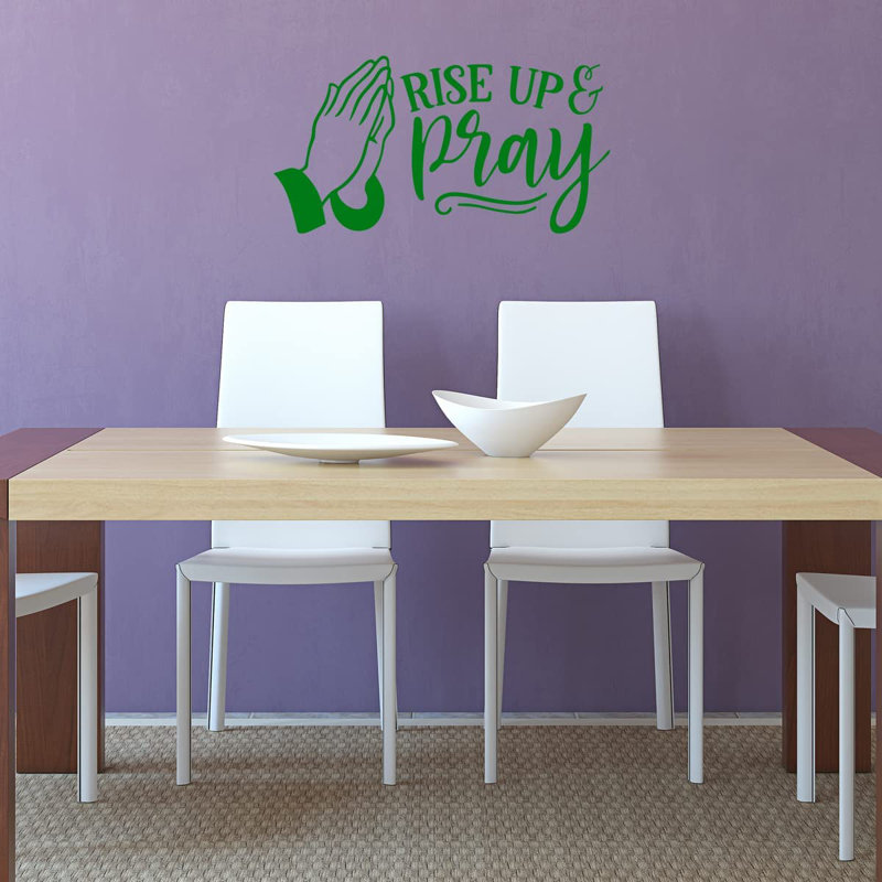 Text & Numbers Non-Wall Damaging Wall Decal, Green, 6" H x 11" W