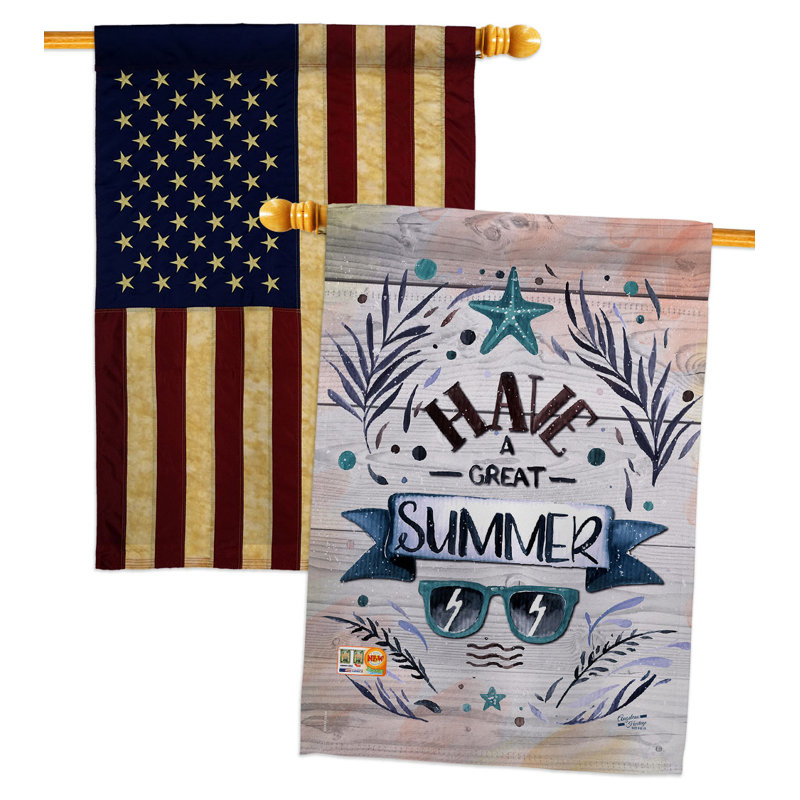 Double Sided 40 in. H x 28 in. W Polyester House Flag
