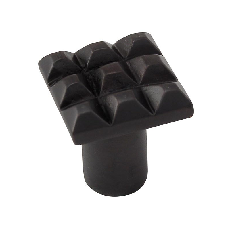 Tiziano Square Knob, Polished Nickel, 0.88" H x 0.88" W x 1" D