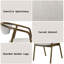 Chaise d'appoint en chenille et noyer Delina