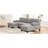 Grey Chenille U-Shaped Sectional Couch With Dual Chaise Lounges, Storage Spaces And Armrest Pillows For Living Room Comfort Zone Furniture Setup-753045793