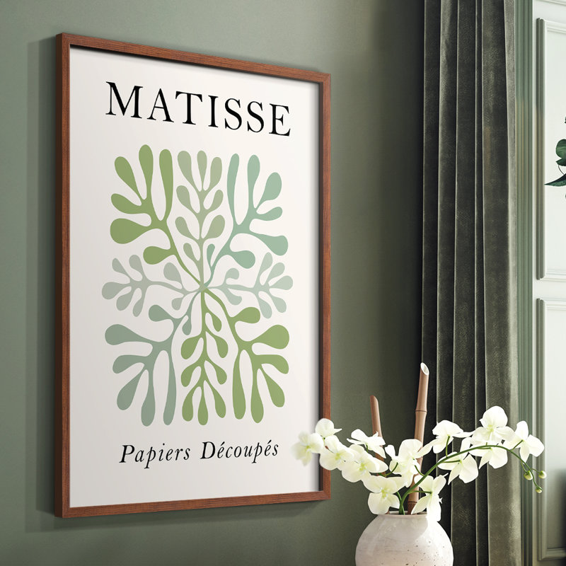 Matisse CCLxxxxi, reproduction d'art encadrée - bois massif, Brun, H 28 po x l 22 po