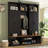 62.2''W Entryway Hall Tree With Bench, 3 Top Cubbies & Bottom Storage Space, Farmhouse Coat Rack With Hooks & Cabinets For Entryway, Hallway, Mudroom, Living Room-628770261