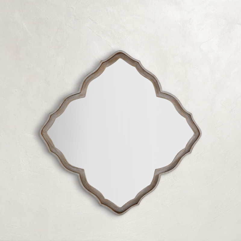 Adriana Diamond Wood Wall Mirror