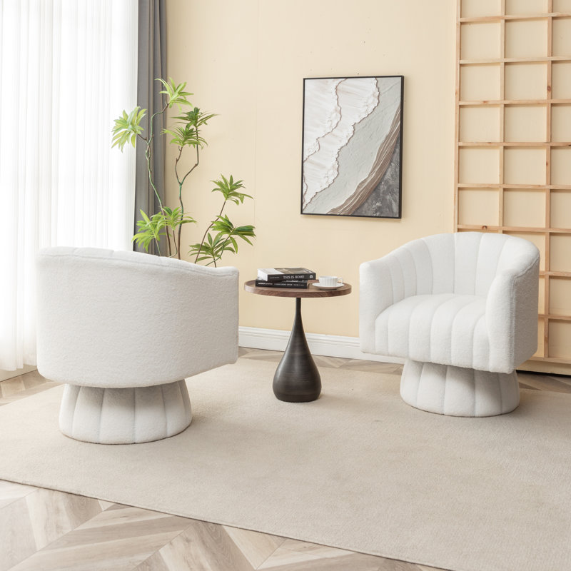 Fauteuil Aila, 100 % polyester beige