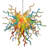 6-Light Modern Artistic Hand-Blown Glass Sputnik Chandelier
