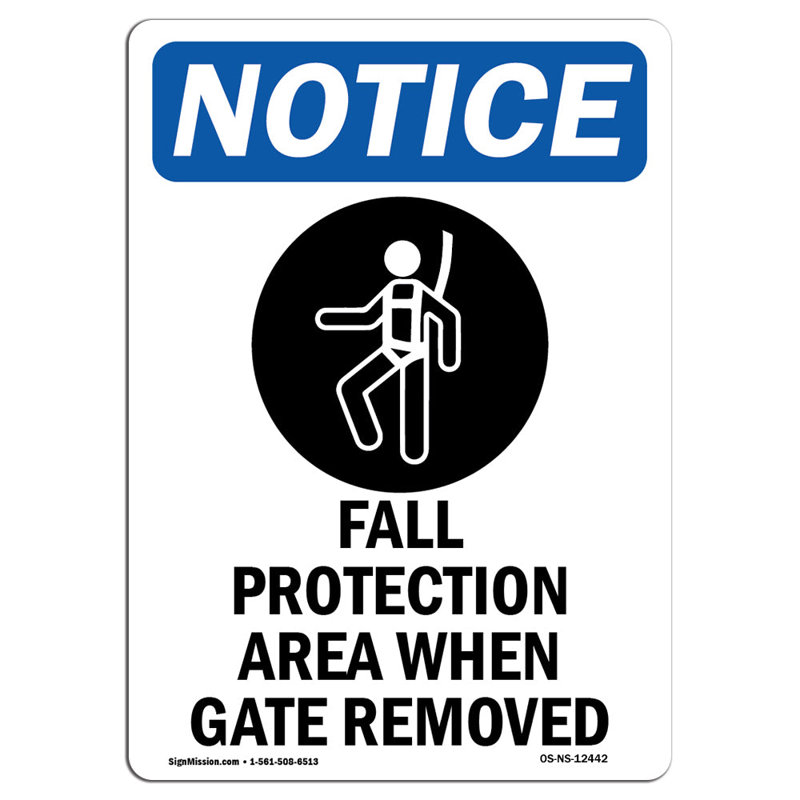 Fall Protection Area Sign