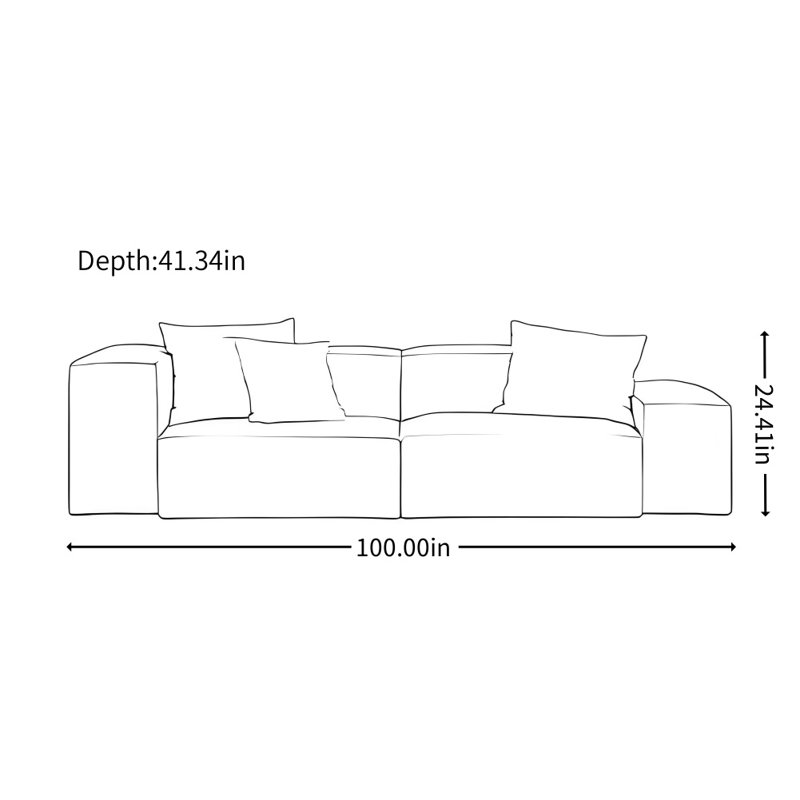 Modern and Simple Fabric Sofa