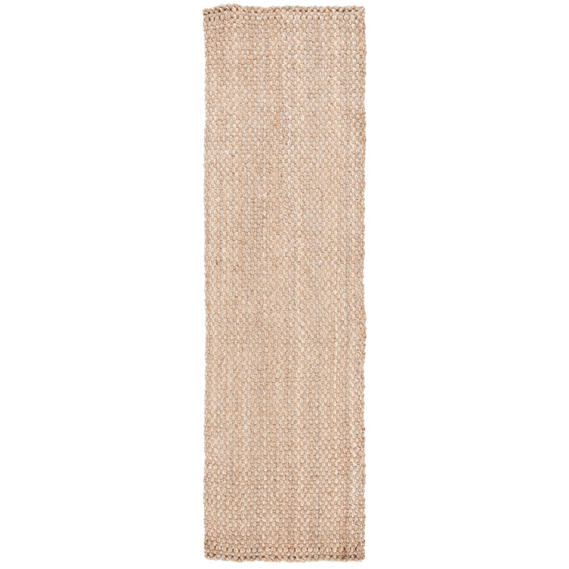 Nenuphar Natural Fiber Hand Woven Jute Solid Color Rug, Runner 2'3" x 8'