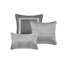 Édredon pour grand lit 7 pièces gris - Diagonale moderne transitionnelle, literie confortable et sécuritaire, ensemble de luxe, rembourrage toutes saisons, standard 100