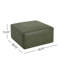 Repose-pieds rembourré carré en similicuir vert-129940566