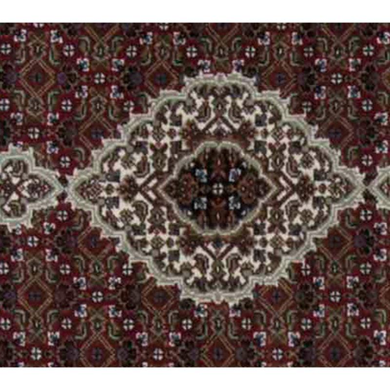 Hand-Knotted High-Quality Red and Cream Runner