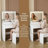 New Large Mirror Vanity Desk for Bed room , Modern Makeup Vanity Set with Power Outlet and Hair dryer holder, 5 Drawers , 3 Lighting Color Adjustable Dressing Table for Bedroom, White Color-417225401