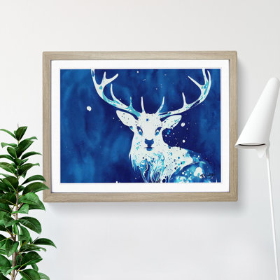 Stag Deer Splash - Single Picture Frame Print