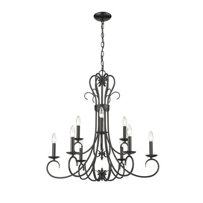 Karcher 9 - Light Dimmable Tiered Chandelier