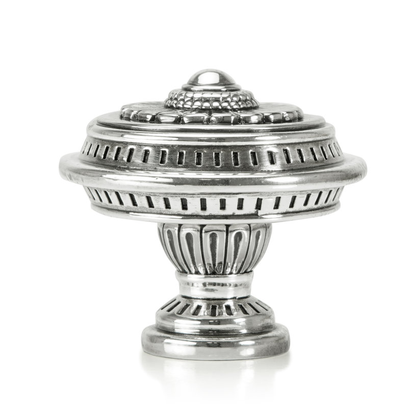 LAKEWOOD KNOB BURNISH SILVER FINISH